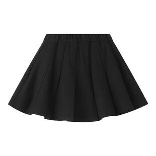 ei童装女童半身百褶裙春秋装新款中大童学院风短裙亲子装