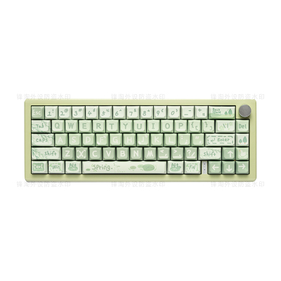 GMK67机械键盘Gasket热插拔客制化三模无线蓝牙静音水蜜桃轴奶绿