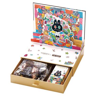 【惊喜联名】Godiva歌帝梵拉布布联名款立体黑巧礼盒混合型口味