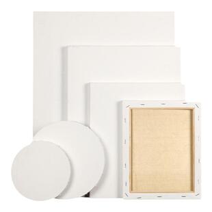 油画框亚麻纯棉画布带框空白丙烯颜料画板圆形实木内框大尺寸定制