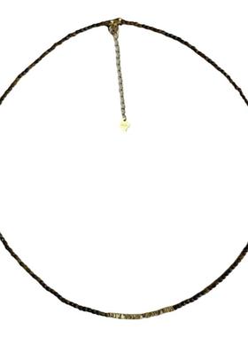 925纯银2mm极细切面虎眼石项链