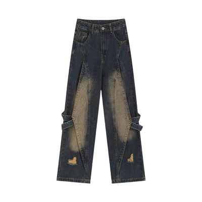 特大码美式高街hiphop辣妹拖地裤