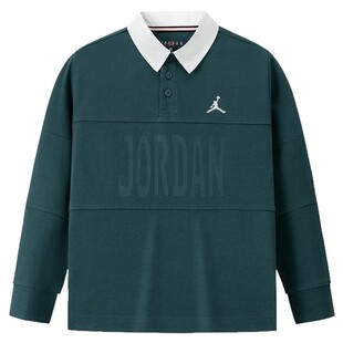 Jordan童装男童Polo衫长袖T恤2025秋季新款儿童套头衫潮JD2432029