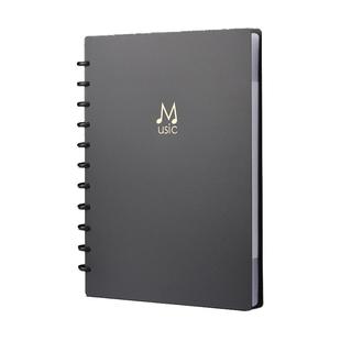 黑色乐谱夹A4谱夹子活页文件夹不反光可修改透明插页吉他钢琴谱夹谱子夹册音乐展开式收纳册本合唱歌谱曲谱