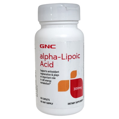 香港代购万宁GNC健安喜硫辛酸alpha-Lipoic Acid血糖60粒正品包邮