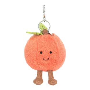 英国Jellycat趣味双叶桃子包包挂饰毛绒挂件钥匙扣2026春夏新品