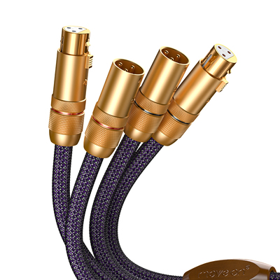 单晶铜XLR卡侬公对母音频线