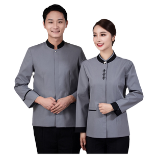 加棉小区物业保洁员工作服长袖春秋酒店客房清洁学校阿姨商场超市