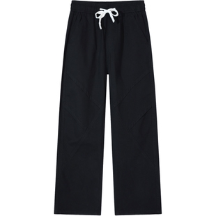 班尼路SK美式复古做旧阔腿弯刀裤男2026新款宽松直筒工装休闲裤YS