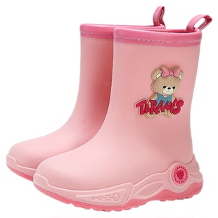 泰兰尼斯儿童雨鞋四季新款女童雨鞋宝宝雨靴软底防滑雨鞋儿童鞋子