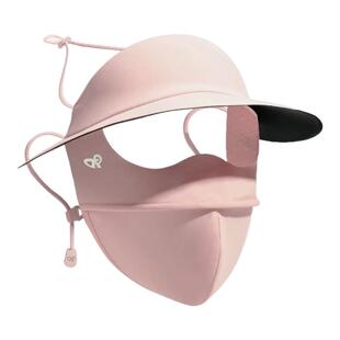 全方位一体防晒帽口罩面罩遮全脸帽子骑车吹不翻女大帽檐防紫外线