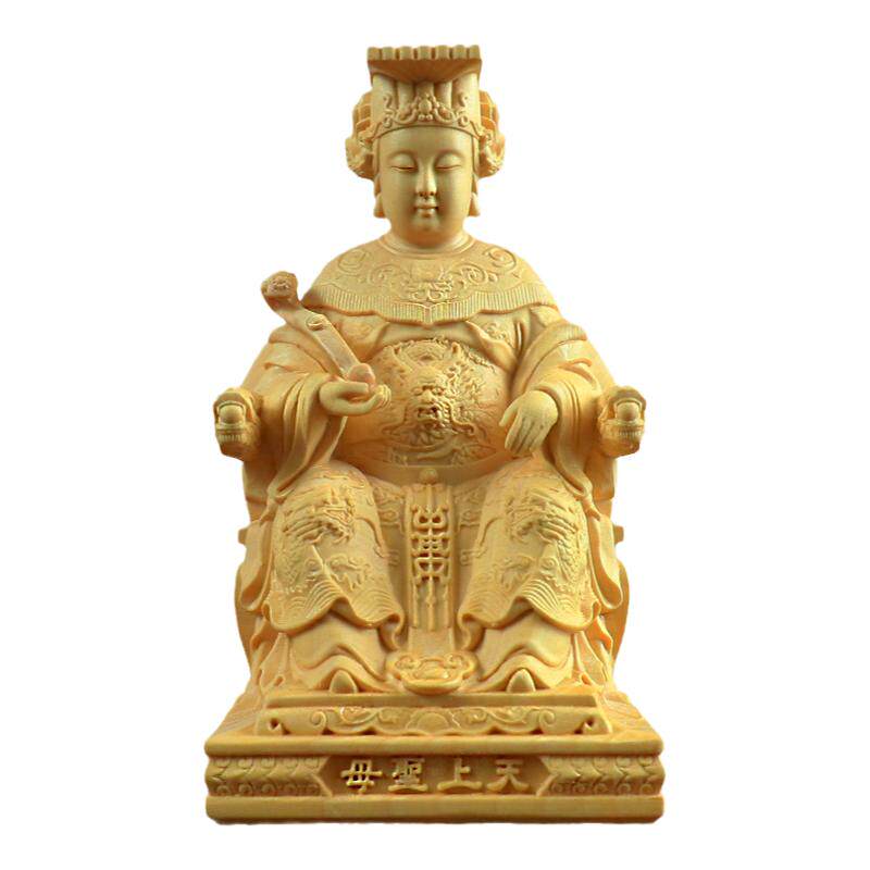 黄杨木雕妈祖家居木质摆件
