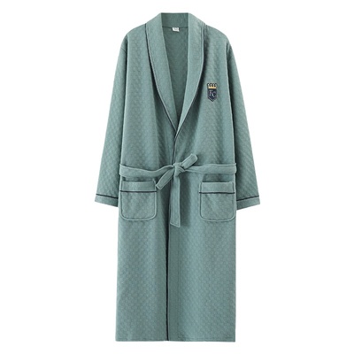 浪莎空气棉睡衣男纯棉保暖睡袍