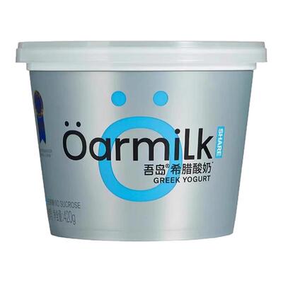 Oarmilk吾岛酸奶无蔗糖希腊酸奶420g中桶原味发酵乳风味希腊酸奶