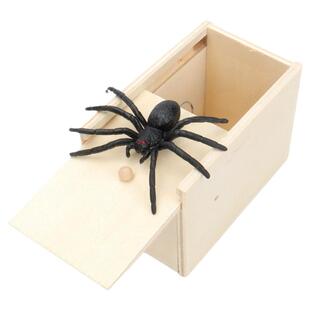 抖音网红蜘蛛盒 吓一跳蜘蛛木盒 整人恶搞礼物 吓人整蛊虫子道具