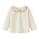 迷你巴拉女童宝宝卫衣2026春季新品有型小花领子甜美可爱翻领上衣