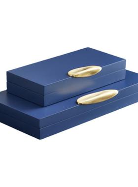 木质绿色烤漆金属收纳盒装饰摆件