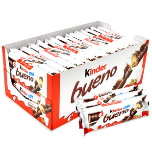 健达缤纷乐牛奶榛果威化巧克力棒夹心kinder整箱盒装儿童圣诞零食