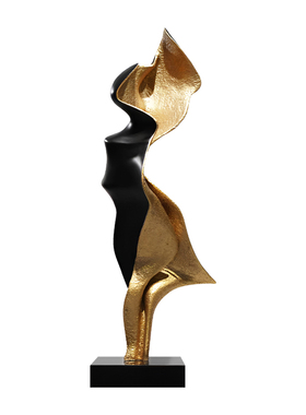 入户玄关装饰摆件客厅电视柜旁边现代轻奢酒店样板间落地艺术雕塑