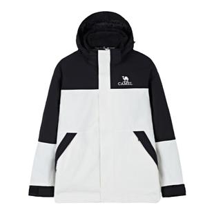 Camel骆驼户外冲锋衣三合一男女同款春秋加绒外套防风防水登山服