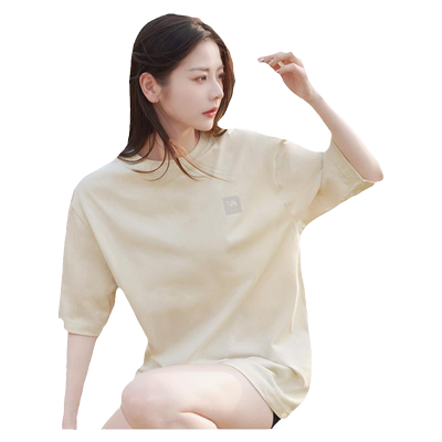 骆驼女装T恤重磅纯棉短袖