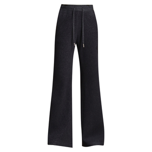 郑州女裤2025新款高端品牌显瘦阔腿中年加绒加厚妈妈牡丹裤秋冬季