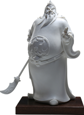 微美大师手签武财神关羽德化陶瓷