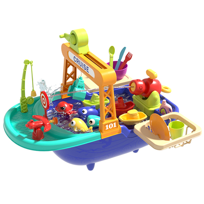 儿童水上乐园电动钓鱼玩具戏水池洗碗机男女孩2025新款宝宝61礼物