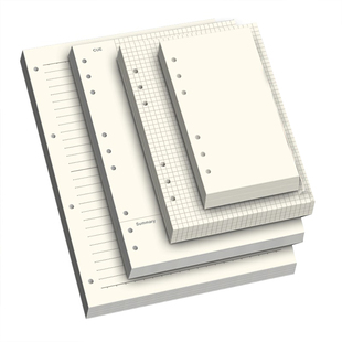 6孔活页纸替芯a5活页本a6内芯a4笔记4孔横线9孔b5米黄护眼四孔六孔九孔记事本可拆卸替换活页夹外壳本壳套装