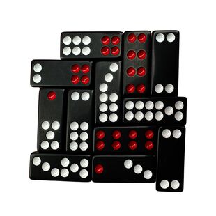 牌九骨牌天九成人家用大号加厚32张高档手搓牌九广东排九黑色骨牌