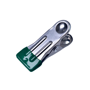 手工diy皮具工具 宽嘴浸塑防滑扁夹 皮革固定无痕夹子不锈钢5枚价