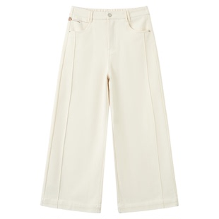 快鱼休闲裤女2026新款气质减龄简约百搭小众直筒裤春秋高腰阔腿裤