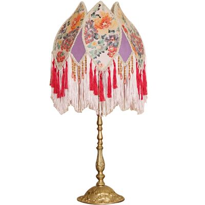 物几空间手工布艺黄铜复古台灯