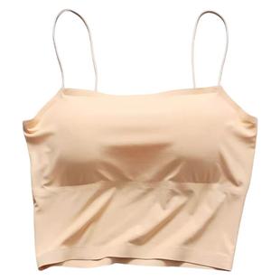 冰丝无痕背心女内搭细带美背打底防走光小吊带短款裹胸内衣抹胸夏