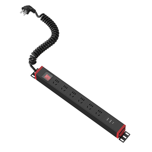 良工PDU电竞插座升降桌弹簧线插排PD67W快充USB伸缩 排插接线板