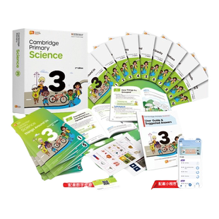 剑桥国际小学科学di三级 英文原版 MC Cambridge Primary Science 3 学生套装书本练习册9本含贴纸最新版国际知名学科专家研发