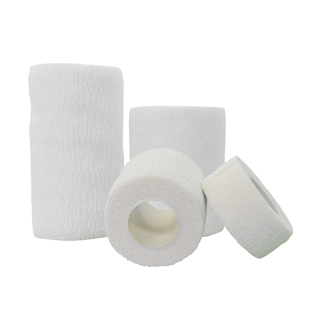 医用自粘弹性绷带棉布白色运动裹脚踝胶带加压缠手指足球免裁剪
