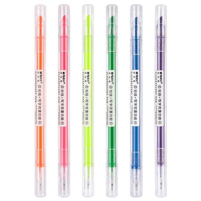 晨光荧光笔双头荧光标记笔学生用