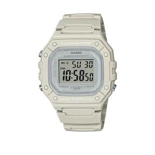 casio卡西欧小方块手表女初高中生运动学生防水石英电子表W-218HC