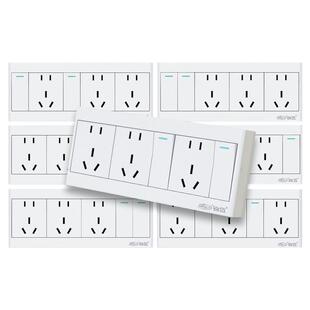 开关插座明装二开十五孔插座单/双控开关一键断电双开2开15孔线盒