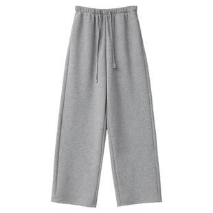 CV大码女装 冬季松紧高腰加绒休闲裤慵懒拖地长裤运动卫裤胖MM女