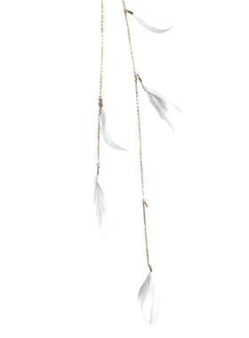 diy轻奢小众仙气羽毛手工项链