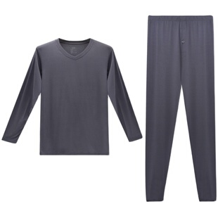 小护士秋衣秋裤套装男女士薄款莫代尔保暖内衣宽松大码打底棉毛衫