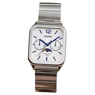 卡西欧月相手表复古时尚