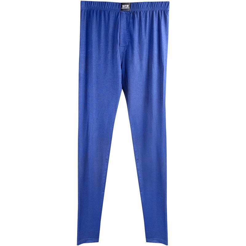 男士秋裤单件薄款保暖裤紧身衬裤莫代尔线裤修身打底裤秋冬棉毛裤