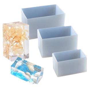 仙菲梦环氧树脂胶手工diy琥珀标本制作材料长方体滴胶硅胶模具