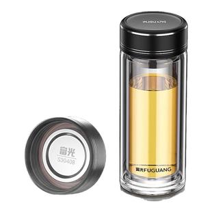 富光双层玻璃杯泡茶杯定制水杯子耐高温隔热个人专用高档保温男女