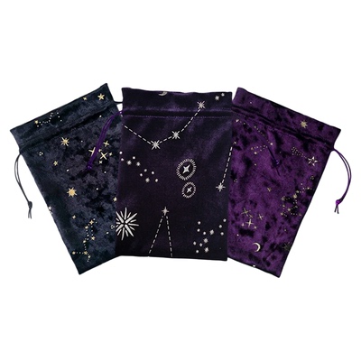 新款经典简单金钻绒滴胶袋珠宝束口袋礼品水晶石头收纳袋13x18cm