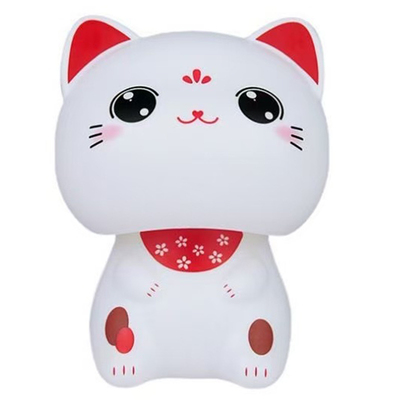 可爱招财猫太阳能自动点头摆件