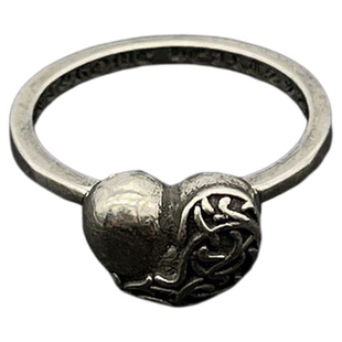 s925纯银克罗伈复古藤蔓桃心戒指男女哥特风爱心欧美嘻哈个性指环